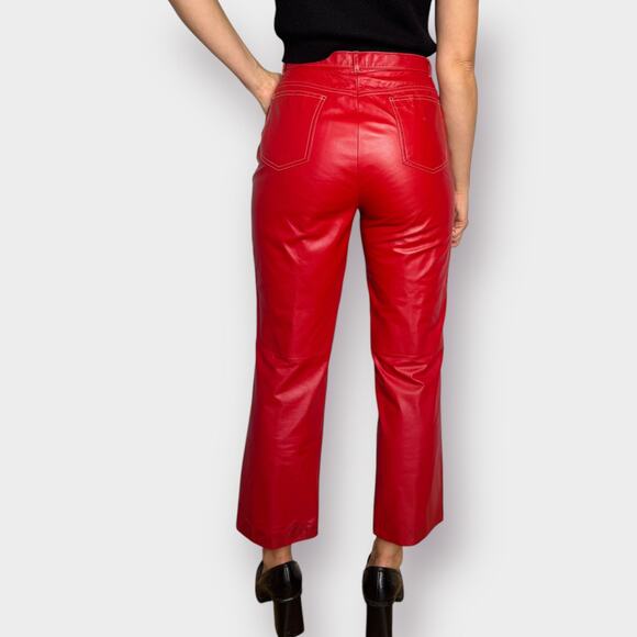 Y2K Nine West Red Leather Pants - Picture 7 of 7